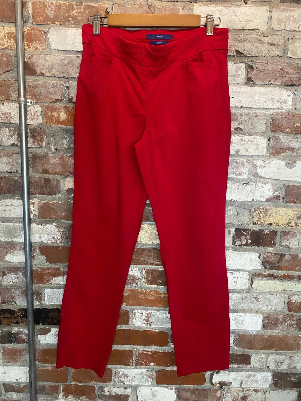 Apt 9 Bryn Red Straight Leg Pants Size 10P